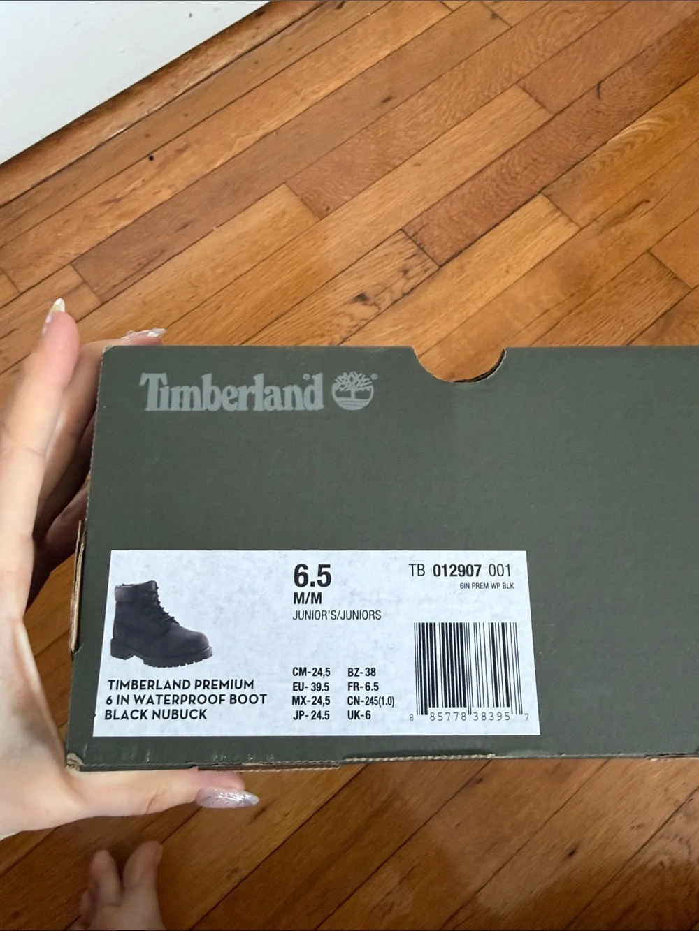 Timberland Men's Black Lace-Up Nubuck Work Boots
